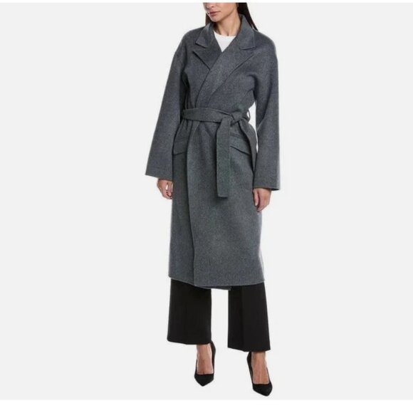 Theory Wool & Cashmere-Blend Robe Coat - Picture 1 of 9